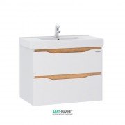 Тумба подвесная Sanwerk Liga Air 90х44 см с раковиной Принц белый/мессина MV0000394