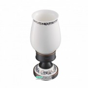 Стакан для зубных щеток Kraus Apollo керамический белый/темный шоколад KEA-16513ORB