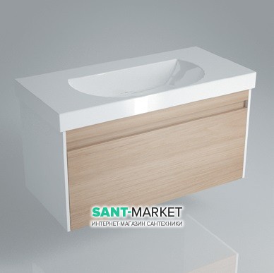 Тумба підвісна під раковину Kerama Marazzi Buongiorno 100 см МДФ дуб BGN.100.1+1\OAK