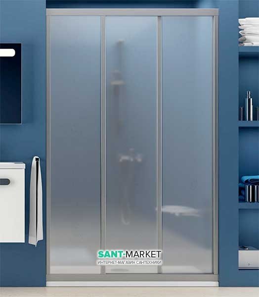 Душевые двери Ravak ASDP3-130 раздвижные трехэлементные профиль сатин/стекло grape 00VJ0U02ZG