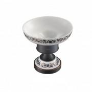 Мыльница для ванной Kraus Apollo накладная темный шоколад/белый KEA-16507ORB