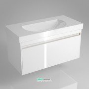 Тумба подвесная под раковину Kerama Marazzi Buongiorno 100 см МДФ европейский белый BGN.100.1+1\WHT.UK