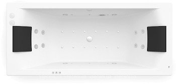 Ванна гидромассажная акриловая прямоугольная Roca Hall WaterAir Plus Option 180х80 см белый A24T396000
