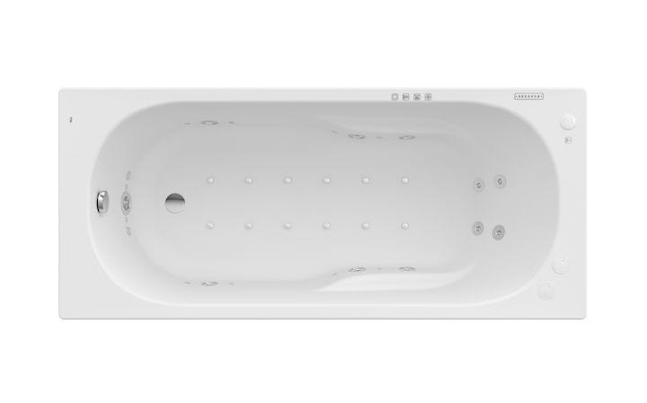 Ванна гідромасажна акрилова прямокутна Roca Genova Effects Gold Option 170х75 см білий A24T380000