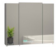 Зеркальный шкаф Sanwerk Everest 80х11,4 см без подсветки ЛДСП серый MV0000777