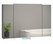 Зеркальный шкаф Sanwerk Everest Zoom 100х11,4 см без подсветки ЛДСП серый MV0000784