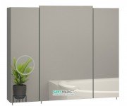 Зеркальный шкаф Sanwerk Everest Zoom 80х11,4 см без подсветки ЛДСП серый MV0000744