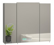 Зеркальный шкаф Sanwerk Everest Zoom 80х11,4 см без подсветки ЛДСП серый MV0000744