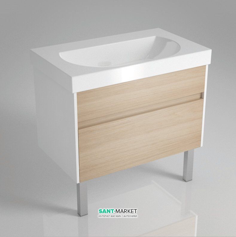 Тумба під раковину Kerama Marazzi Buongiorno 80 см МДФ дуб BGN.80.2\ОАК