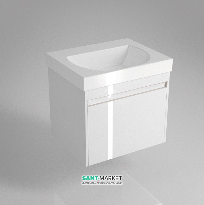 Тумба подвесная под раковину Kerama Marazzi Buongiorno 60 см МДФ европейский белый BGN.60.1\WHT.UK