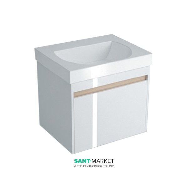 Тумба подвесная под раковину Kerama Marazzi Buongiorno 60 см МДФ белый BGN.60.1+1\WHT