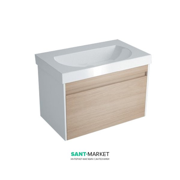 Тумба подвесная под раковину Kerama Marazzi Buongiorno 80 см МДФ дуб BGN.80.1\OAK