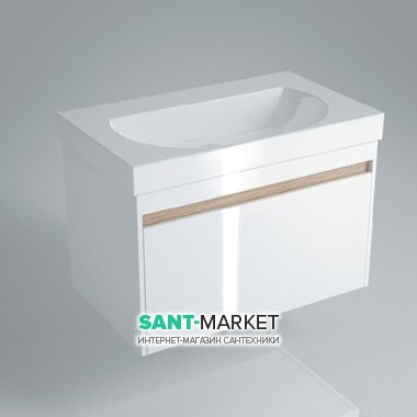 Тумба підвісна під раковину Kerama Marazzi Buongiorno 80 см МДФ білий BGN.80.1\WHT