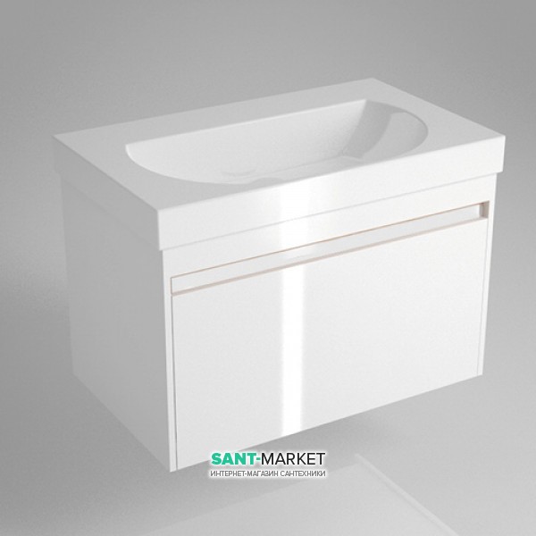 Тумба підвісна під раковину Kerama Marazzi Buongiorno 80 см МДФ європейський білий BGN.80.1\WHT.UK