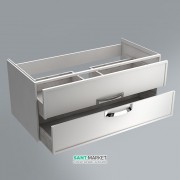 Тумба подвесная под раковину Kerama Marazzi Canaletto 100 см МДФ белый матовый CN.100\M