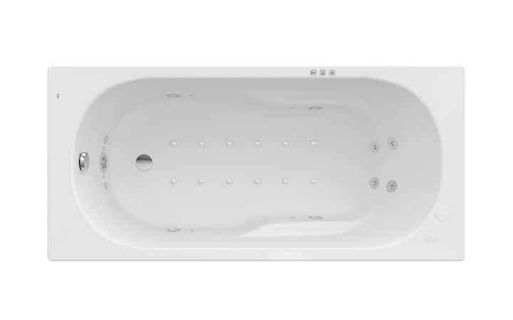 Ванна гидромассажная акриловая прямоугольная Roca Genova Smart WaterAir Plus 160х75 см белый A24T366000