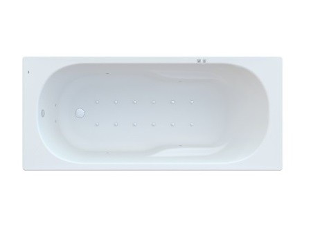 Ванна гидромассажная акриловая прямоугольная Roca Genova Smart Air Plus 160х70 см белый A24T358000
