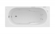 Ванна гідромасажна акрилова прямокутна Roca Genova Effects Gold Option 150х70 см білий A24T356000