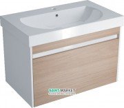 Тумба подвесная под раковину Kerama Marazzi Buongiorno 80 см МДФ дуб BGN.80.1+1\OAK
