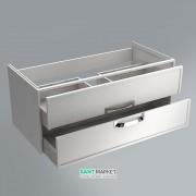 Тумба подвесная под раковину Kerama Marazzi Canaletto 100 см МДФ белый матовый CN.100\M