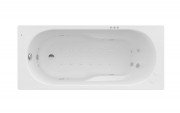 Ванна гідромасажна акрилова прямокутна Roca Genova Smart WaterAir Plus 160х70 см білий A24T360000