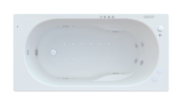 Ванна гідромасажна акрилова прямокутна Roca Genova Effects Gold Option 140х70 см білий A24T350000