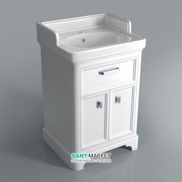 Тумба напольная под раковину Kerama Marazzi Pompei 60 см МДФ белый PO.60.1\WHT