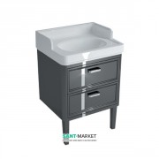 Тумба напольная под раковину Kerama Marazzi Pompei 60 см МДФ чёрный PO.60.2\BLK