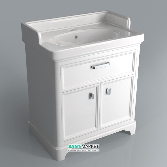 Тумба для підлоги під раковину Kerama Marazzi Pompei 80 см МДФ білий PO.80.1\WHT