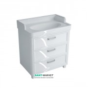 Тумба напольная под раковину Kerama Marazzi Pompei 80 см МДФ белый PO.80.3\WHT