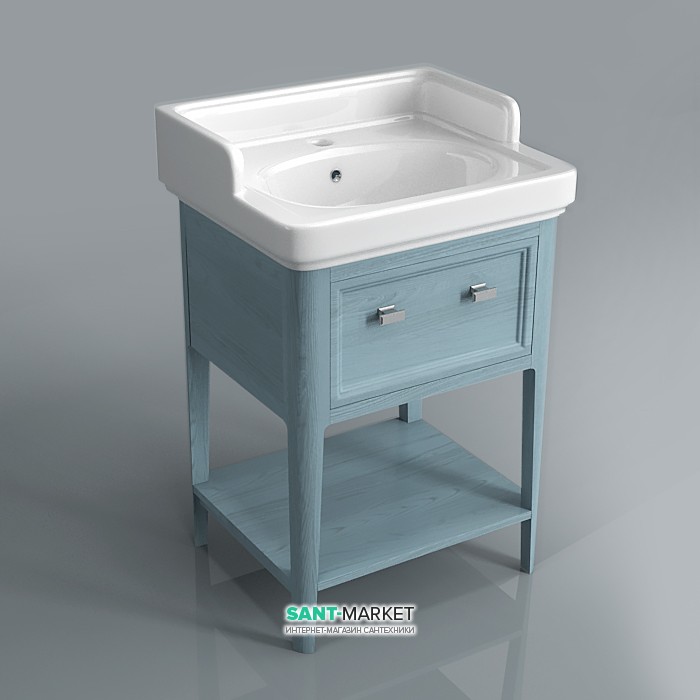 Тумба для підлоги під раковину Kerama Marazzi Provence 60 см масив дерева синій PR.60\BLU