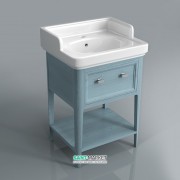 Тумба напольная под раковину Kerama Marazzi Provence 60 см массив дерева синий PR.60\BLU