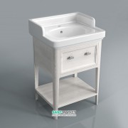 Тумба напольная под раковину Kerama Marazzi Provence 60 см массив дерева белый PR.60\WHT