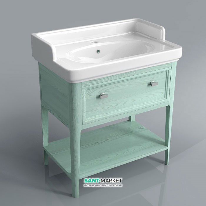 Тумба напольная под раковину Kerama Marazzi Provence 80 см массив дерева зеленый PR.80\GR