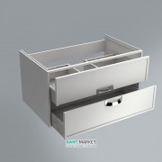 Тумба подвесная под раковину Kerama Marazzi Canaletto 80 см МДФ белый матовый CN.80\M