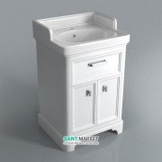 Тумба напольная под раковину Kerama Marazzi Pompei 60 см МДФ белый PO.60.1\WHT