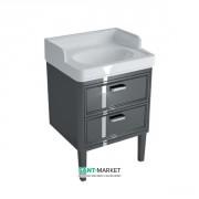 Тумба напольная под раковину Kerama Marazzi Pompei 60 см МДФ чёрный PO.60.2\BLK