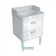 Тумба напольная под раковину Kerama Marazzi Pompei 60 см МДФ белый PO.60.2\WHT