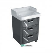Тумба напольная под раковину Kerama Marazzi Pompei 60 см МДФ чёрный PO.60.3\BLK