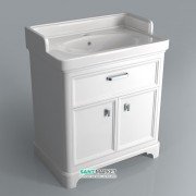 Тумба напольная под раковину Kerama Marazzi Pompei 80 см МДФ белый PO.80.1\WHT