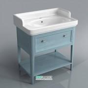 Тумба для підлоги під раковину Kerama Marazzi Provence 80 см масив дерева синій PR.80\BLU