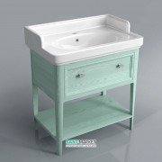 Тумба напольная под раковину Kerama Marazzi Provence 80 см массив дерева зеленый PR.80\GR