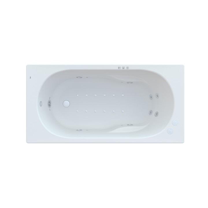 Ванна гидромассажная акриловая прямоугольная Roca Genova Smart WaterAir Plus 140х70 см белый A24T348000