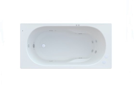 Ванна гидромассажная акриловая прямоугольная Roca Genova Smart Water Plus 140х70 см белый A24T347000