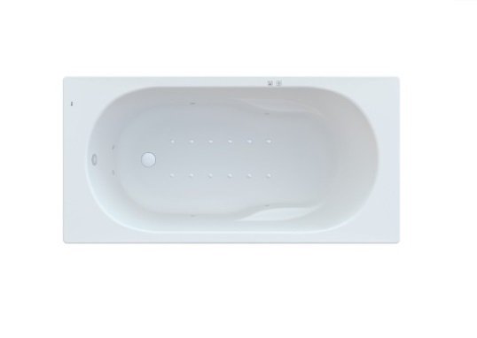 Ванна гідромасажна акрилова прямокутна Roca Genova Smart Air Plus 140х70 см білий A24T346000