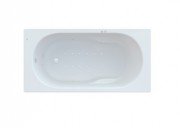 Ванна гідромасажна акрилова прямокутна Roca Genova Smart Air Plus 140х70 см білий A24T346000