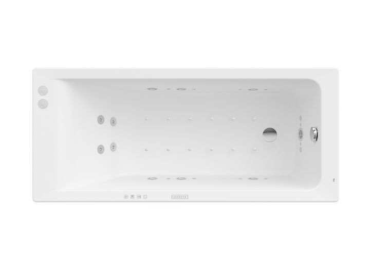 Ванна гідромасажна акрилова прямокутна Roca Easy Effects Gold 170х75 см білий A24T337000