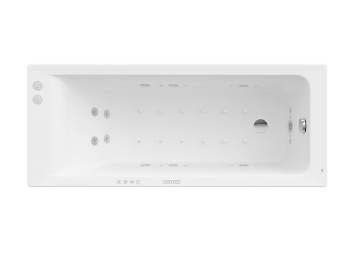 Ванна гідромасажна акрилова прямокутна Roca Easy Effects Gold 170х70 см білий A24T331000