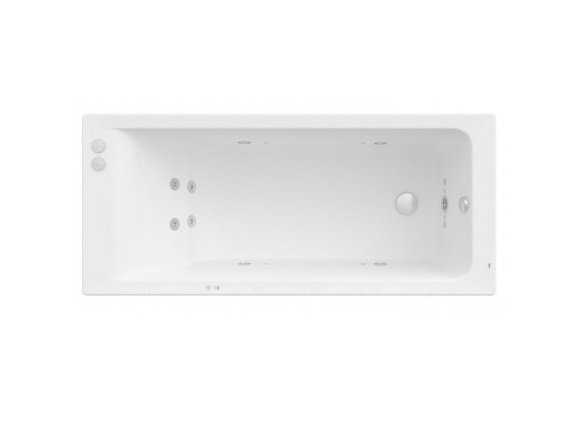 Ванна гидромассажная акриловая прямоугольная Roca Easy Smart Water Plus 170х70 см белый A24T329000