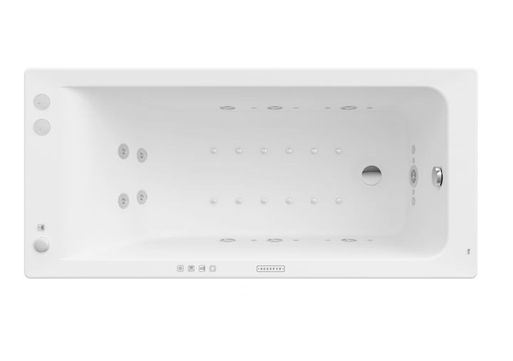 Ванна гідромасажна акрилова прямокутна Roca Easy Effects Titanium 150х70 см білий A24T315000
